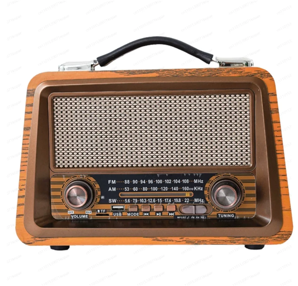 

R-2066BT Wooden Retro Multi Band Rechargeable FMRadio Multifunction Mp3 Music Player Outdoor Portable Wireles Bluetooth Speakers