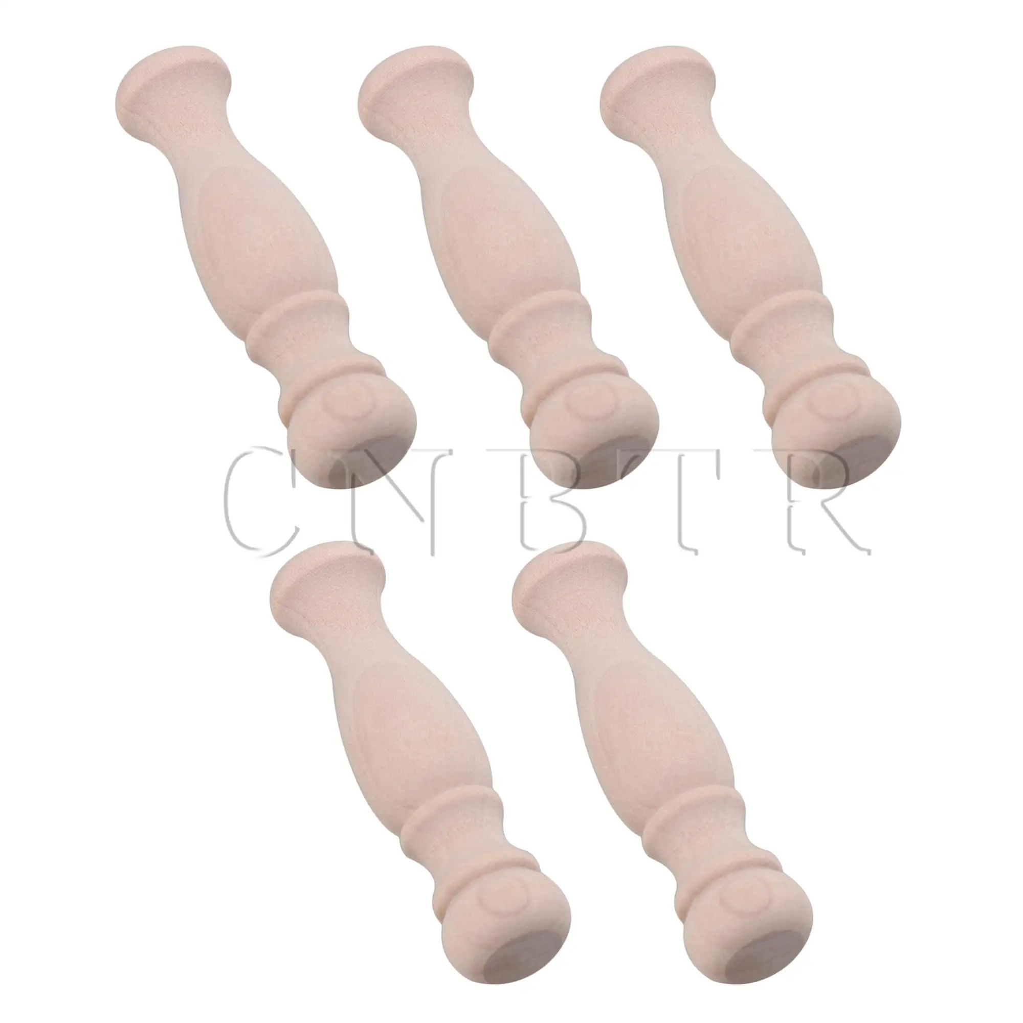 CNBTR 5Pieces Unpainted Wooden Baluster Spindles for DIY Wood Supplies 2.76