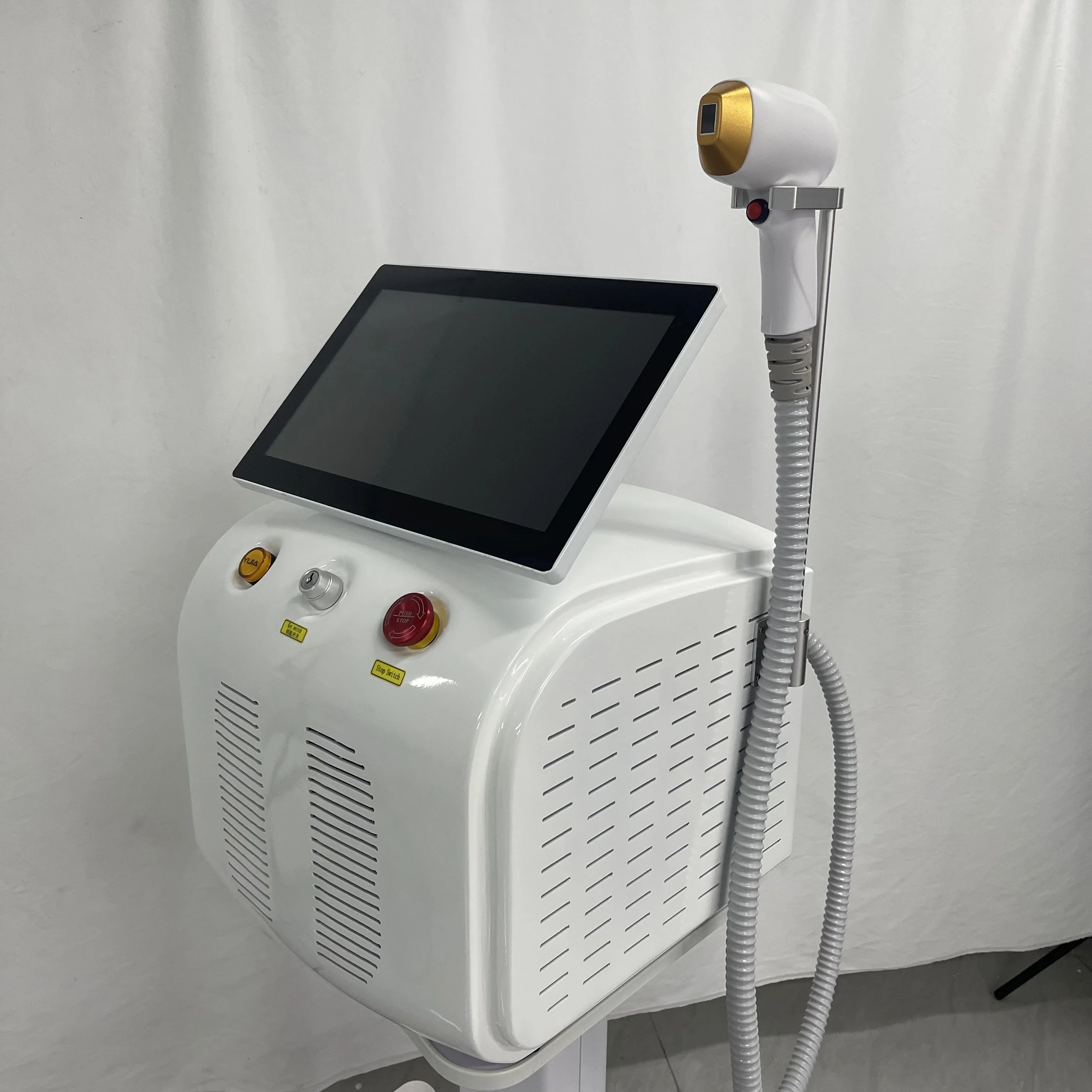 レーザー脱毛機,永久ダイオード,氷,チタン,プロフェッショナル,3波,ipl,ポータブル,2025, 808nm,755, Alexandrite