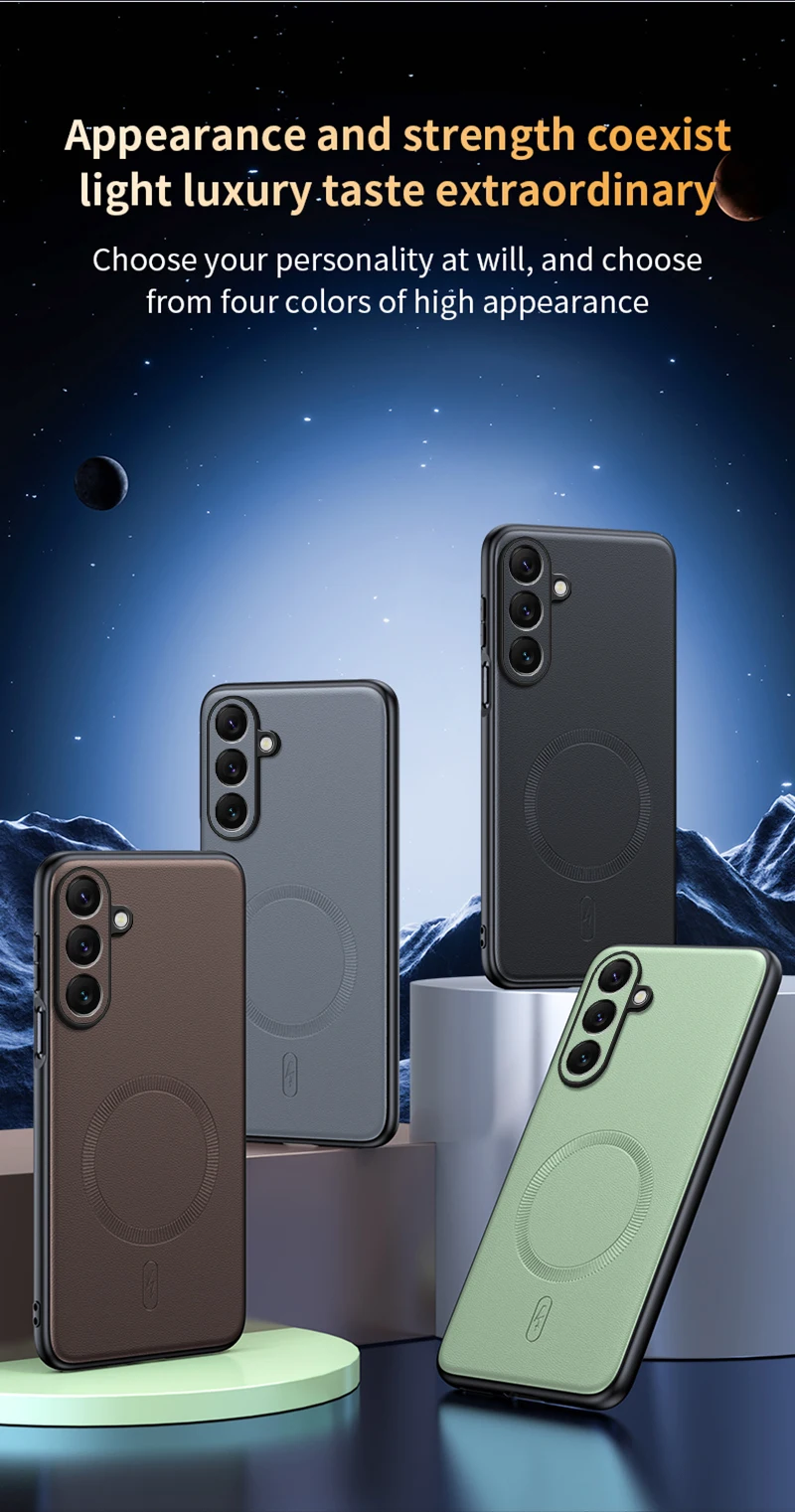 Für Samsung S25 Plus Hülle Magnetische Leder-Schutzhülle Für Samsung S25 Plus Anti-Fingerabdruck Rutschfest PC+TPU – Detail 7