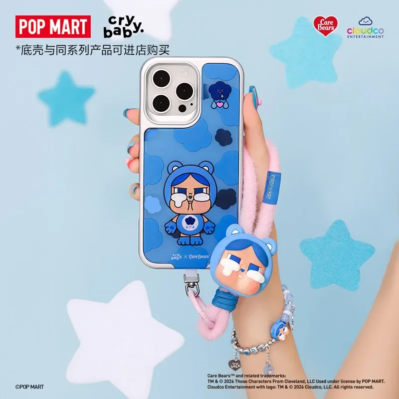 POPMART CRYBABY Care Bears Serie Langes Schlüsselband Blindbox Original Spielzeug Überraschungstasche Mystery Box Puppe Anime Figur Ornament