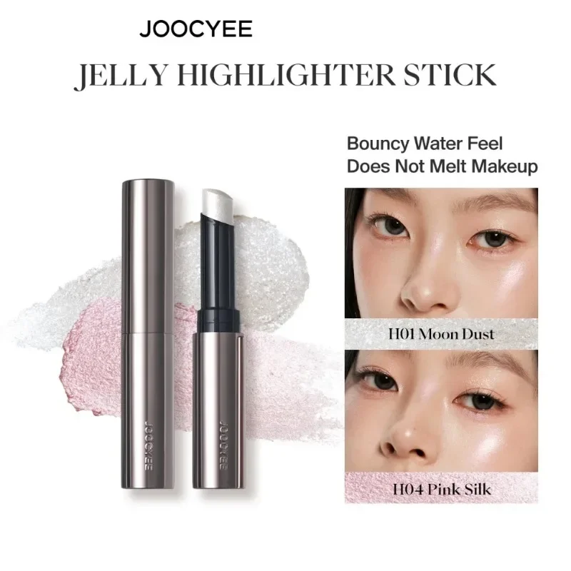 JOOCYEE Diamond Highlighter Champagne Jelly Highlighter Stick Long-lasting Waterproof Cosmetics Shimmering Pearls Face Makeup