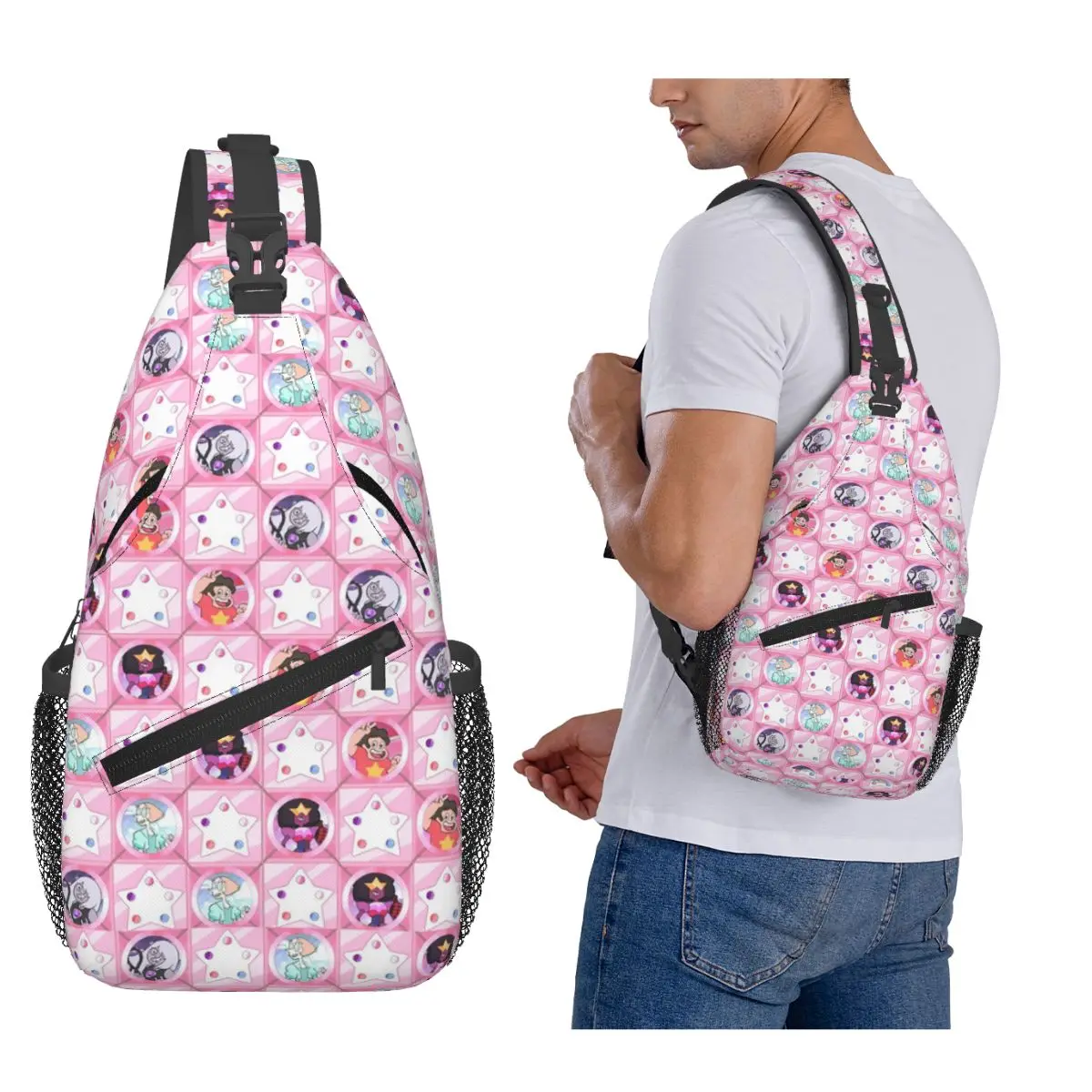 steven-universo-cristal-gem-xadrez-estrela-saco-de-peito-masculino-estilingue-crossbody-mochila-saco-de-peito-viajando-daypack-bolsa-de-ombro
