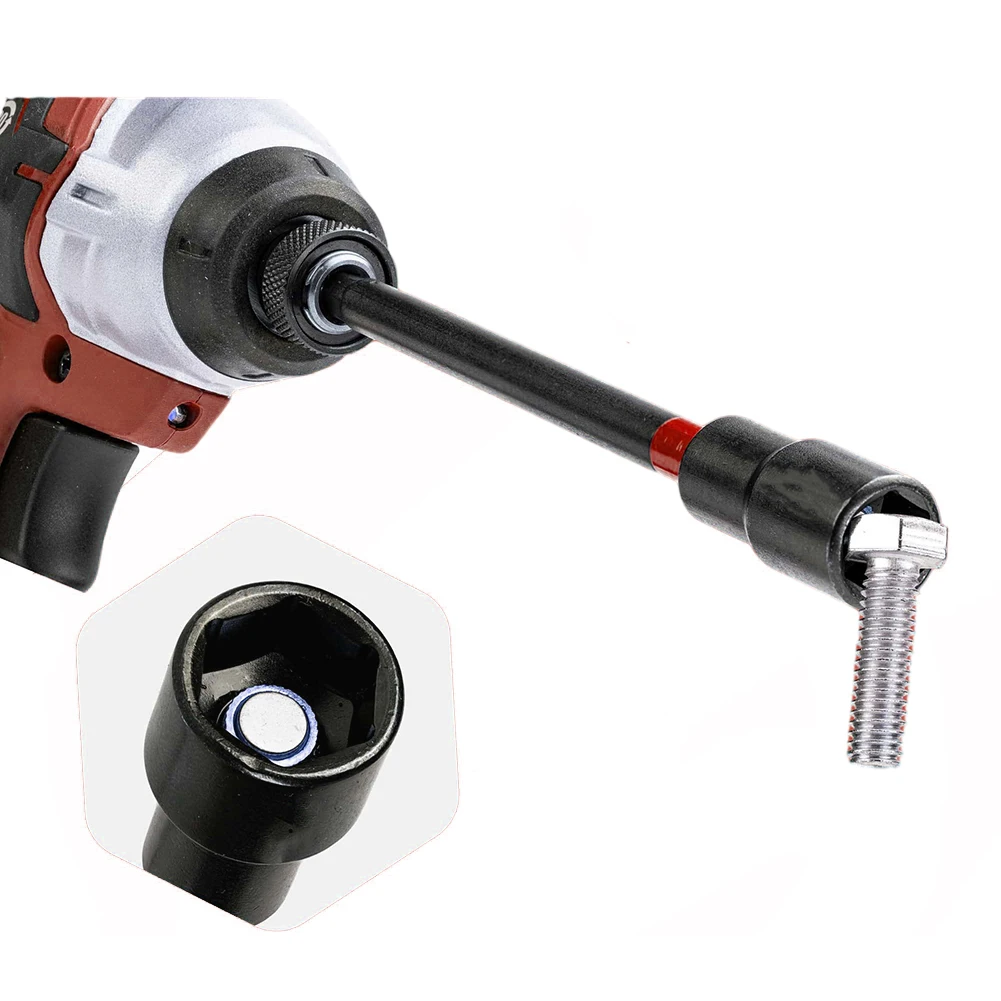 16pcs 6Inch Long Shank Magnetic 1/4inch Hex Shank Nut Driver Kit For Impact Drill Socket Long Magnetic Nut Driver Hand Tools