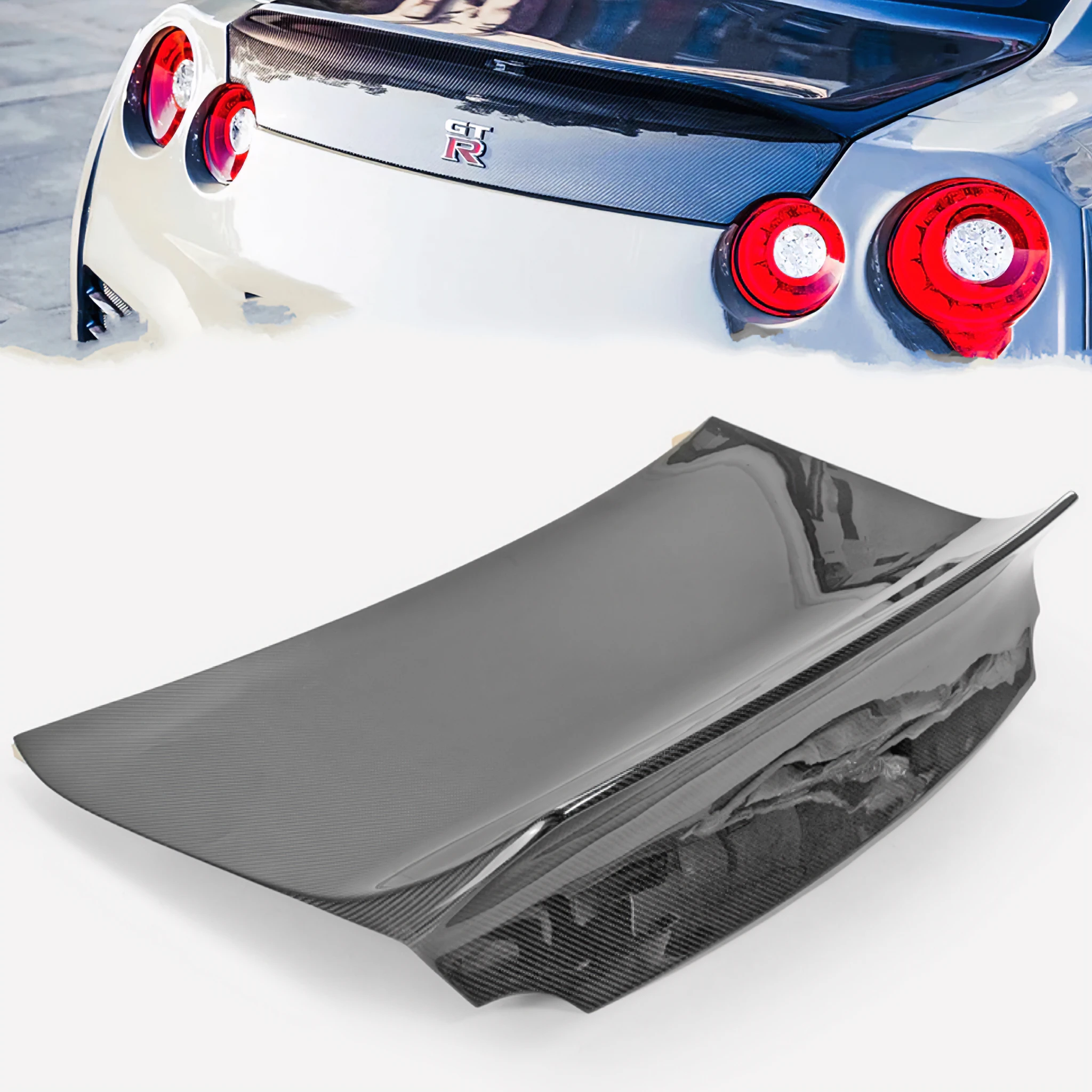 

Для Nissan GTR R35 настоящий сухой карбоновый багажник EPA сухой карбоновый задний багажник с утиной купюрой для GTR35