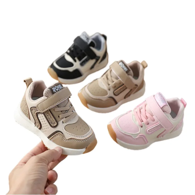 

Весенне-осенние детские кроссовки для мальчиков и девочек, повседневные кроссовки с мягкой подошвой и противоскользящим покрытием, школьная спортивная обувь для малышей, размеры 22-31