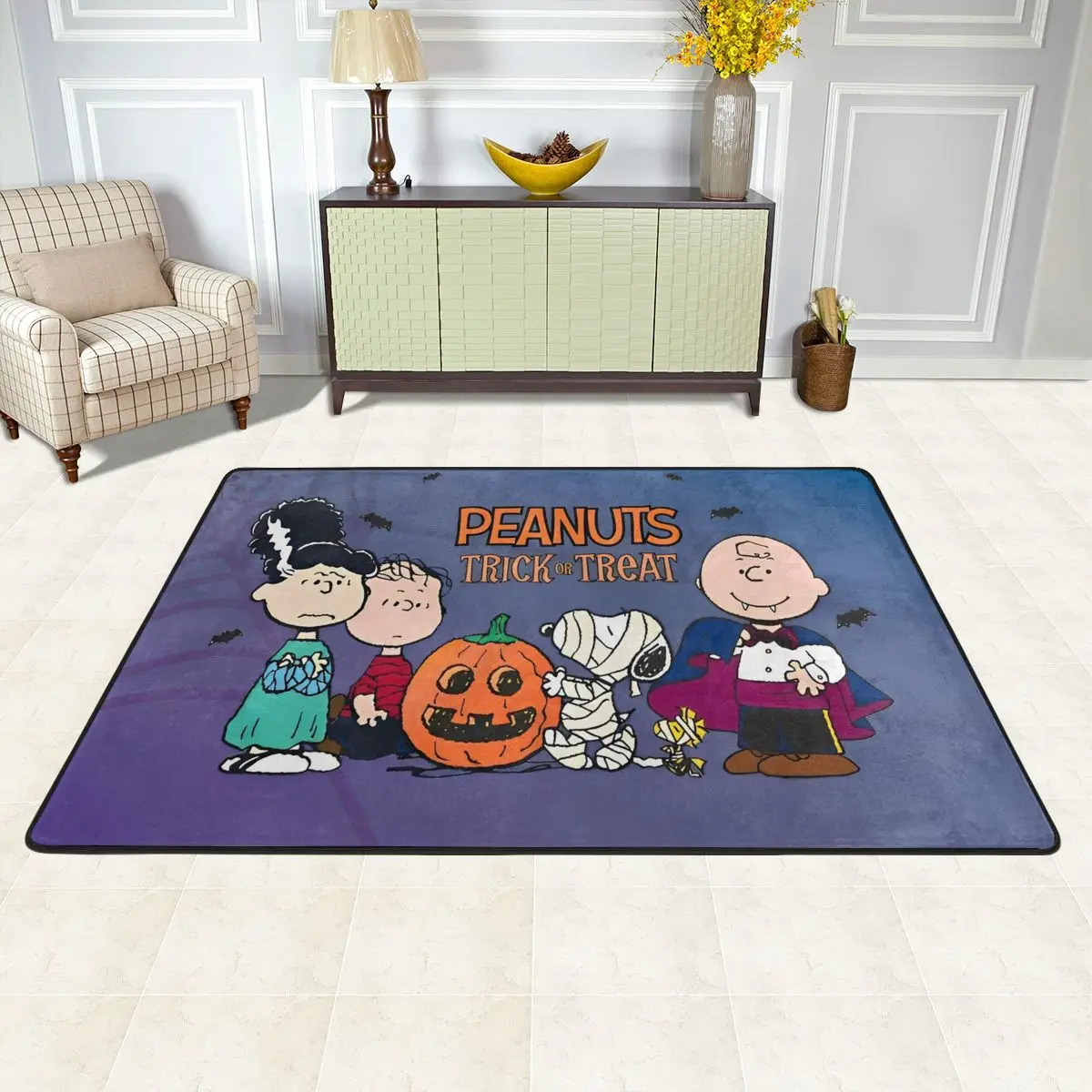 Anti-Slip Kitchen Carpets S-snoopy Carpet For Home Living Room Bedroom Modern Art Velvet Soft Floor Carpet Foot Mat