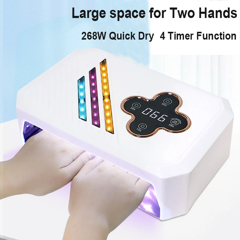 

2023 New Arrivals 268W Nail Lamp UV Led Gel Dryer Gel Polish Curing Nails Lampara UV Led Para Uñas Lacquer Dryer Manicure