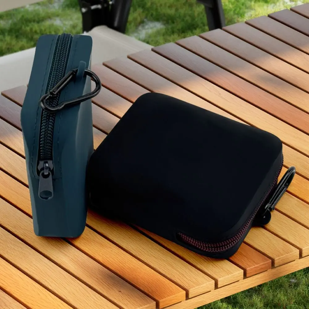 Solid Color Silicone Cosmetic Bag Contrast Color Coin Purse Multifunction Storage Bag Rectangle Large Capacity Small Item Bag