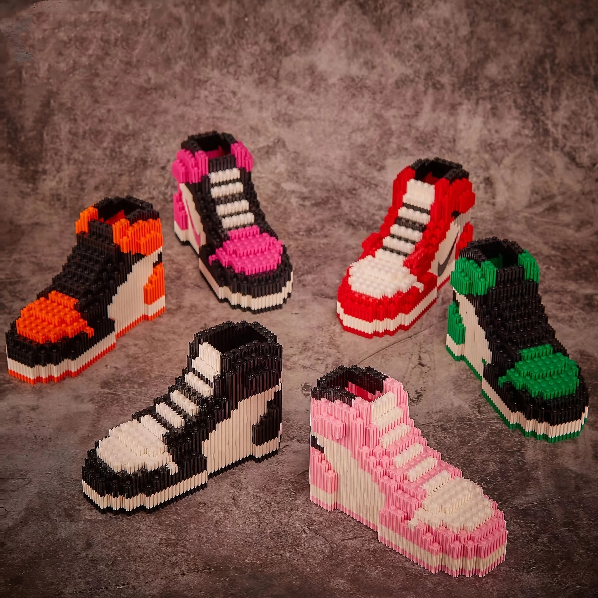 Mini Basketball Shoes Building Block Sneakers Model Bricks Toys DIY Assembly Puzzle Toys Holiday Gifts Backpack Bag Pendant
