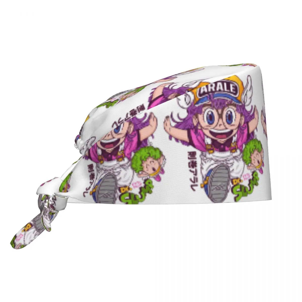 Arale Dr Slump Scrubs Caps Vintage Anime Lab Cirujano Gorras quirúrgicas para hombres Mujeres Mascotas de trabajo de enfermería para el cuidado de mascotas Sombrero