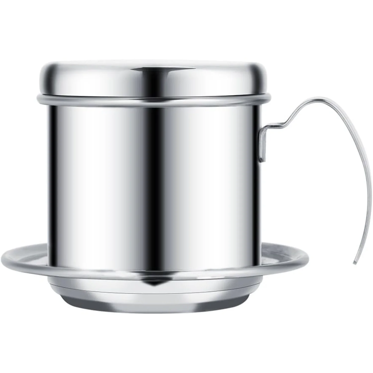 

Vietnamese Coffee Filter Maker, Stainless Steel Coffee Cup Vietnam Coffee Drip Filter Maker Infuser for Office Cafe Maker (Silv