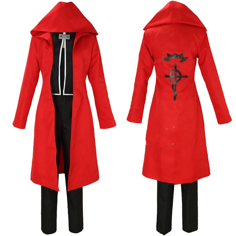 Unisex Anime Cos Edward Elric Cosplay Costumes Outfit Halloween Christmas Uniform Custom Size