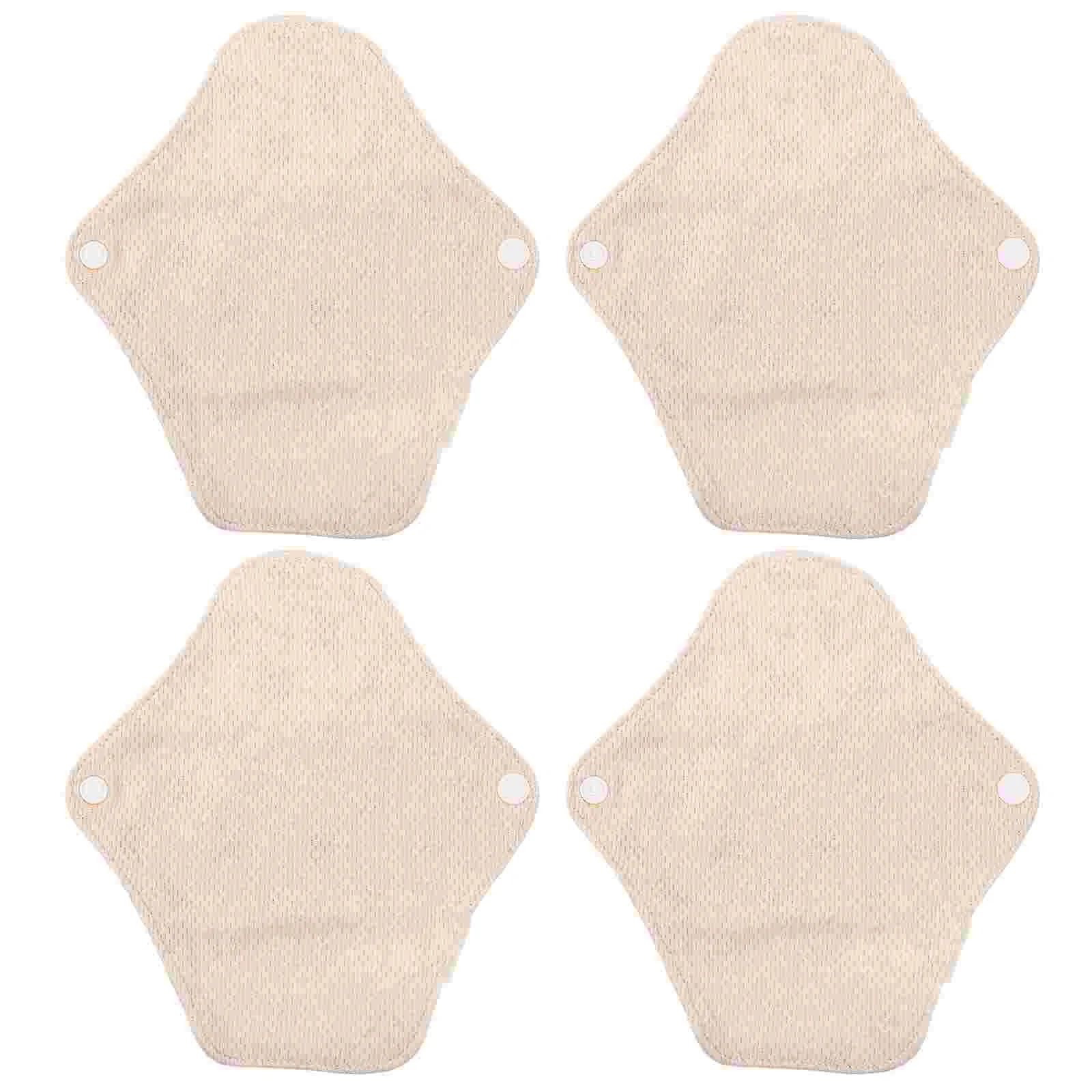 

4 PCS Mats for Washable Sanitary Napkin Women Nursing Pads Menstrual Napkins Period Helpers Beige Miss