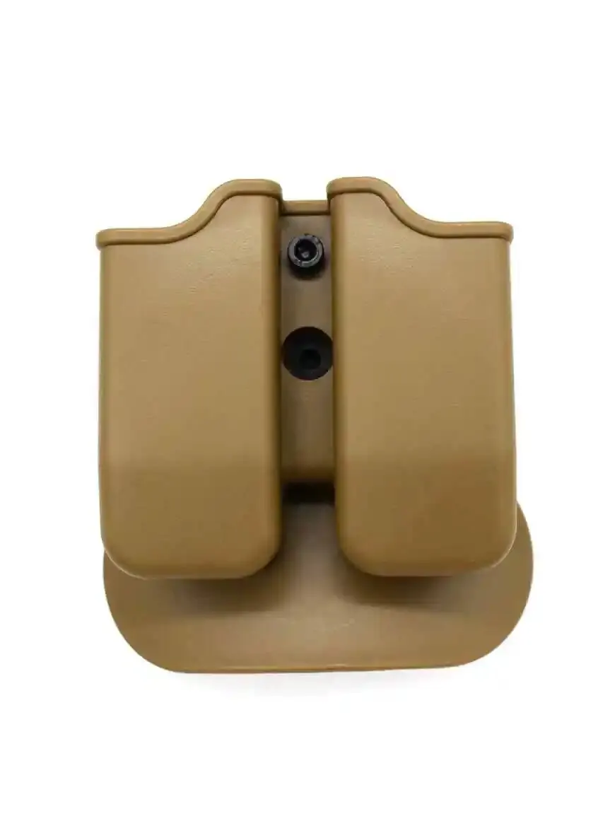 Tactical Double 9mm Magazine Pouch Belt Clip Mag Case dla Glock 17 19 43 Beretta M9 PX4 Sig Sauer P229 USP Universal Mag Holder — 2
