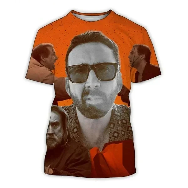 Actor Star Nicolas Cage T-shirt 3D Print O-Neck Women Men Tshirt Men Fashion Casual Short Sleeve Tees Harajuku Unisex Clothing