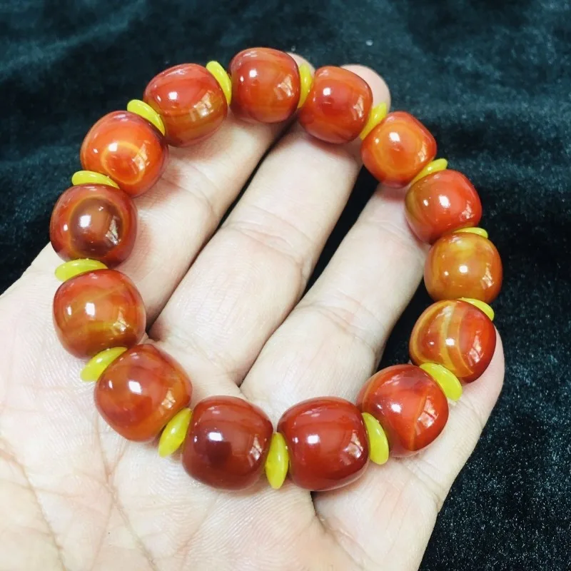 Classic Retro Ethnic Style Agate Single Ring Bracelet. 2