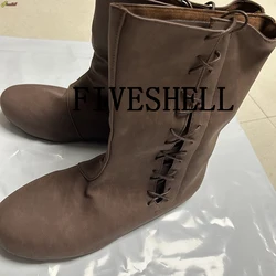 Unisex Cosplay Medieval Victoria Renaissance Boots Shoes Retro Knight Hunter Prince Halloween Carnival Pirate Costumes Props