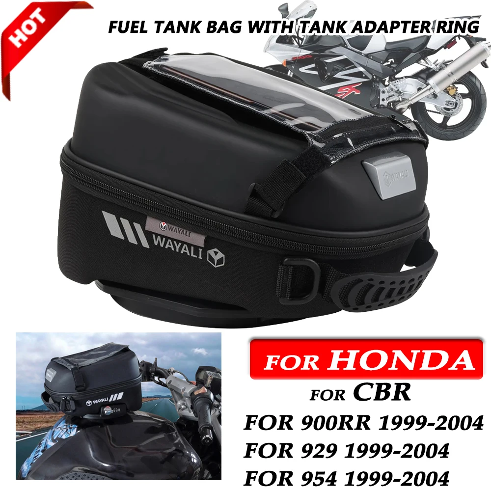 for-honda-cbr-900rr-cbr-929-cbr-954-1999-2004-fuel-tank-bag-with-tank-adapter-ring-touch-navigation-package-storage-bag