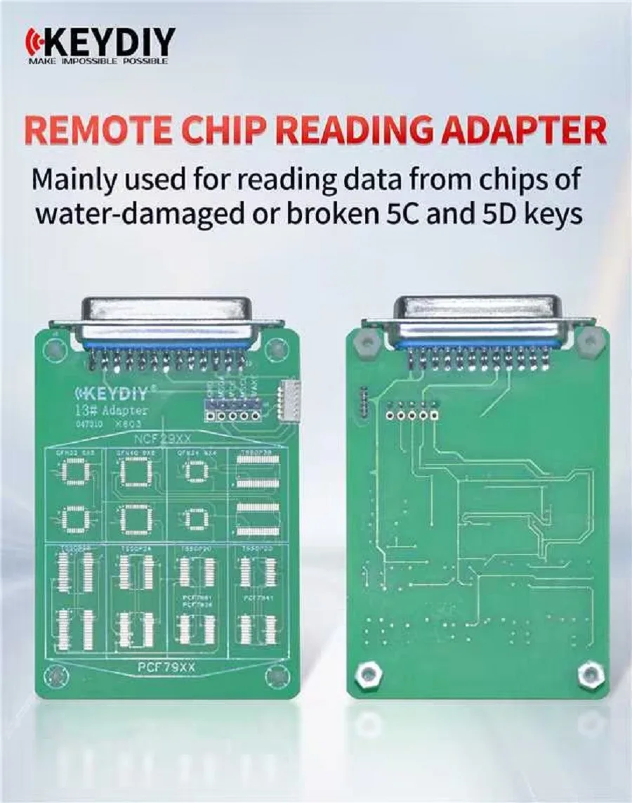 KEYDIY 13 # NCF29xx Chip Fernbedienungs-Leseadapterplatine 5C 5D Schlüsseldatenleser Wasserschaden-Reparaturwerkzeug für Autoschlüssel Passend für KDX4 KD-MAX – Detail 1