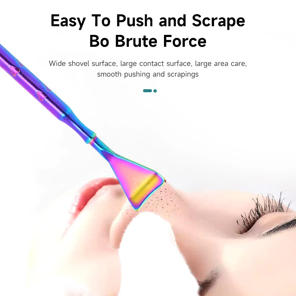 Narzędzie do usuwania zaskórników, podnoszenia brodawek, głębokiego oczyszczania twarzy, liftingu twarzy, czyszczenia trądziku, złuszczania twarzy, dwustronna szpatułka do czyszczenia.