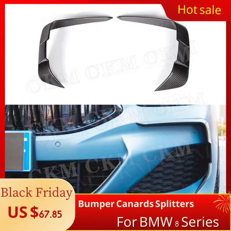 Carbon Fiber Front Bumper Canards Splitters Rear Moulding Trim For BMW 8 Series G14 G15 G16 M Sport 2018-2021 FRP Body Kits