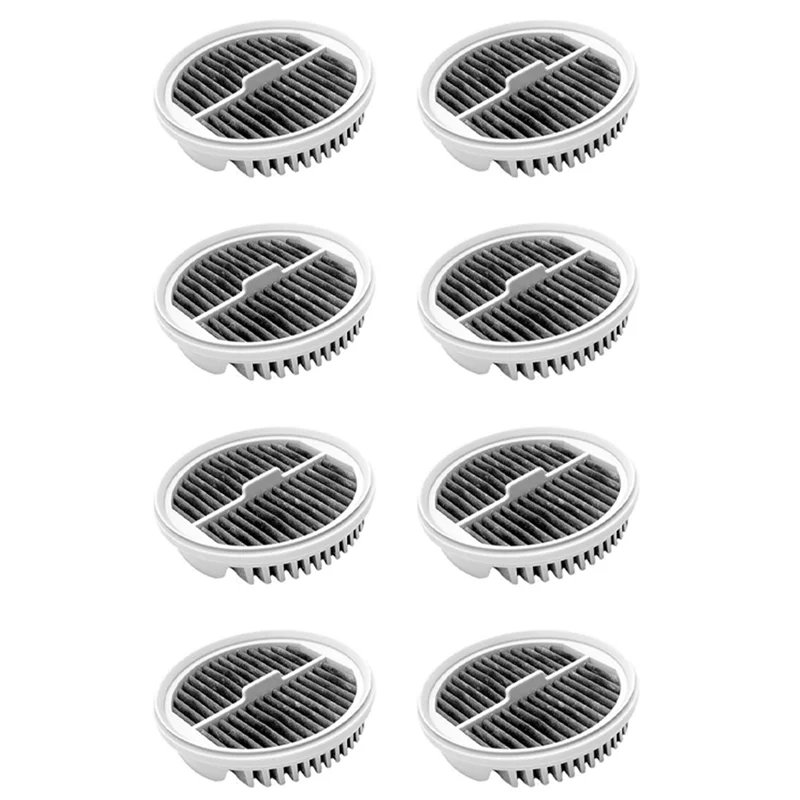 ABNP 8Pcs For Xiaomi Mijia Handheld Vacuum Cleaner Filter HEPA White For MJXCQ01DY Model