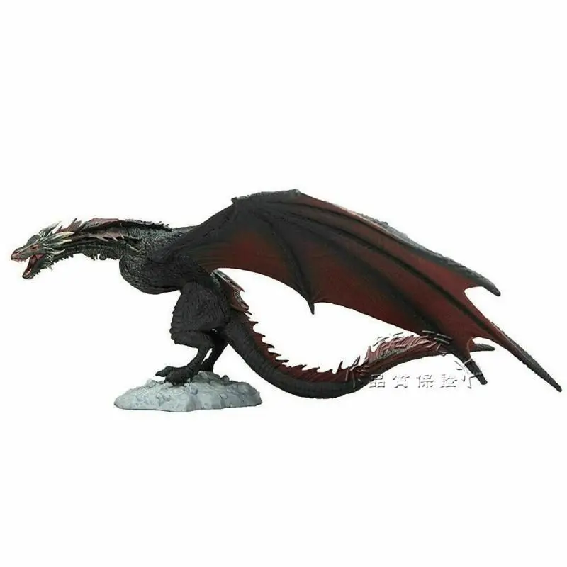 Hot Game Of Thrones Frost Wyrm Viserion dragón negro figura de acción móvil modelo juguetes decoración de escritorio vacaciones regalo coleccionable