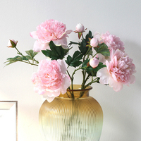 White Peony Rayon Bouquet, Wreath for Romantic Wedding Party Arrangement, Fake Plant Bouquet, Home Garden Decoration, 70cm