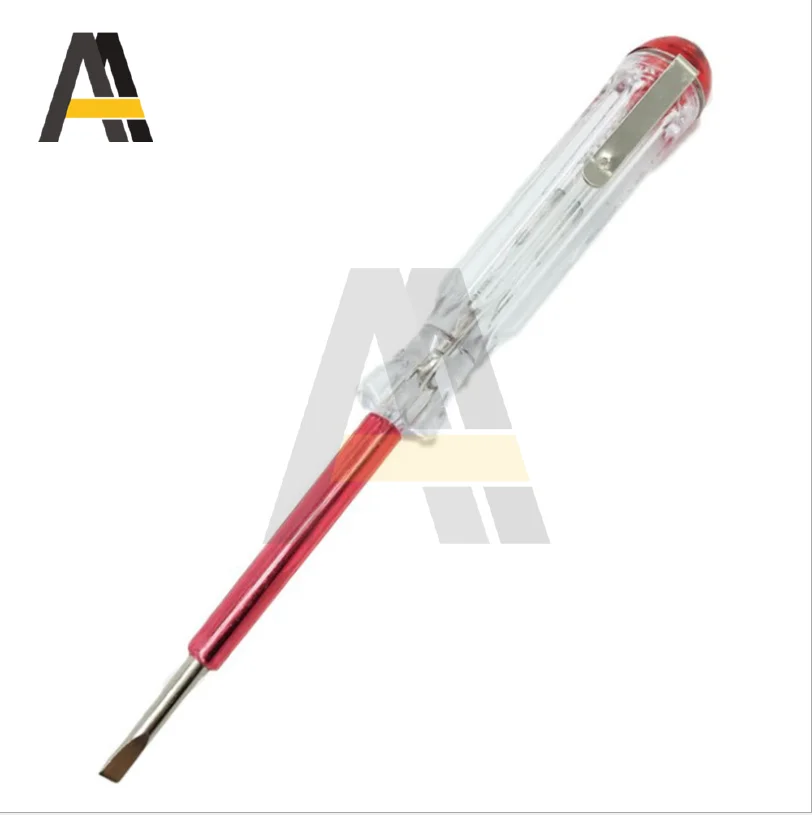 Pluma de prueba de 100-500V, destornillador plano portátil, herramienta eléctrica, herramienta manual, probador de voltaje LED, pluma de prueba de circuito multiusos sin contacto