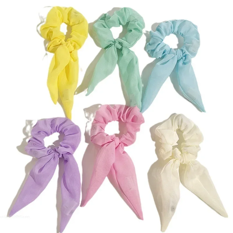 1pcs LED Luminous Scrunchies Hairband Ponytail Holder Headwear Elastic Satin Hair Bands Girl Hair Accessories for Party
