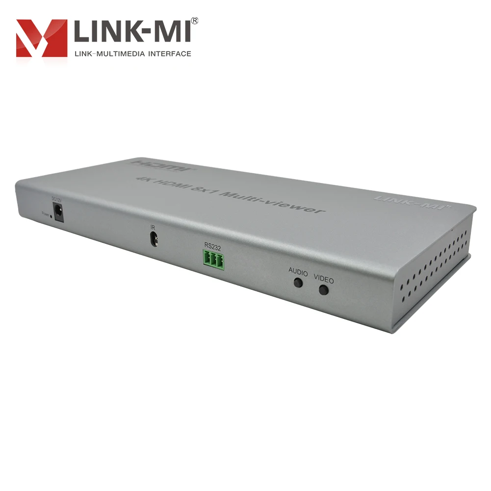 8x1 per splitter switch continuo HDMI 8 ingressi 1 uscita con supporto PIP/PBP Controllo RS232/IR per videoconferenze su pareti