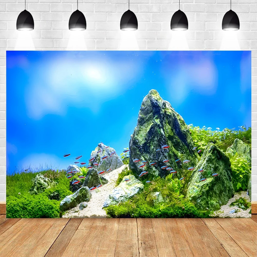 خلفية قاع البحر العالمي تحت الماء للتصوير الفوتوغرافي المحيط تحت سطح البحر سمك القرش المرجاني حوض السمك ديكور عيد الميلاد دعائم خلفية الصورة