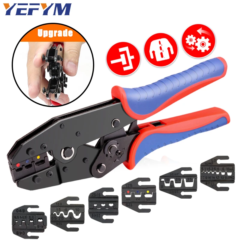 Crimping Pliers YFX-03C Easy Change jaw For Heat Shrink/Open Barrel/Non-Insulated /Ferrule/MC2.5/4/6 ConnectorsTerminals tools