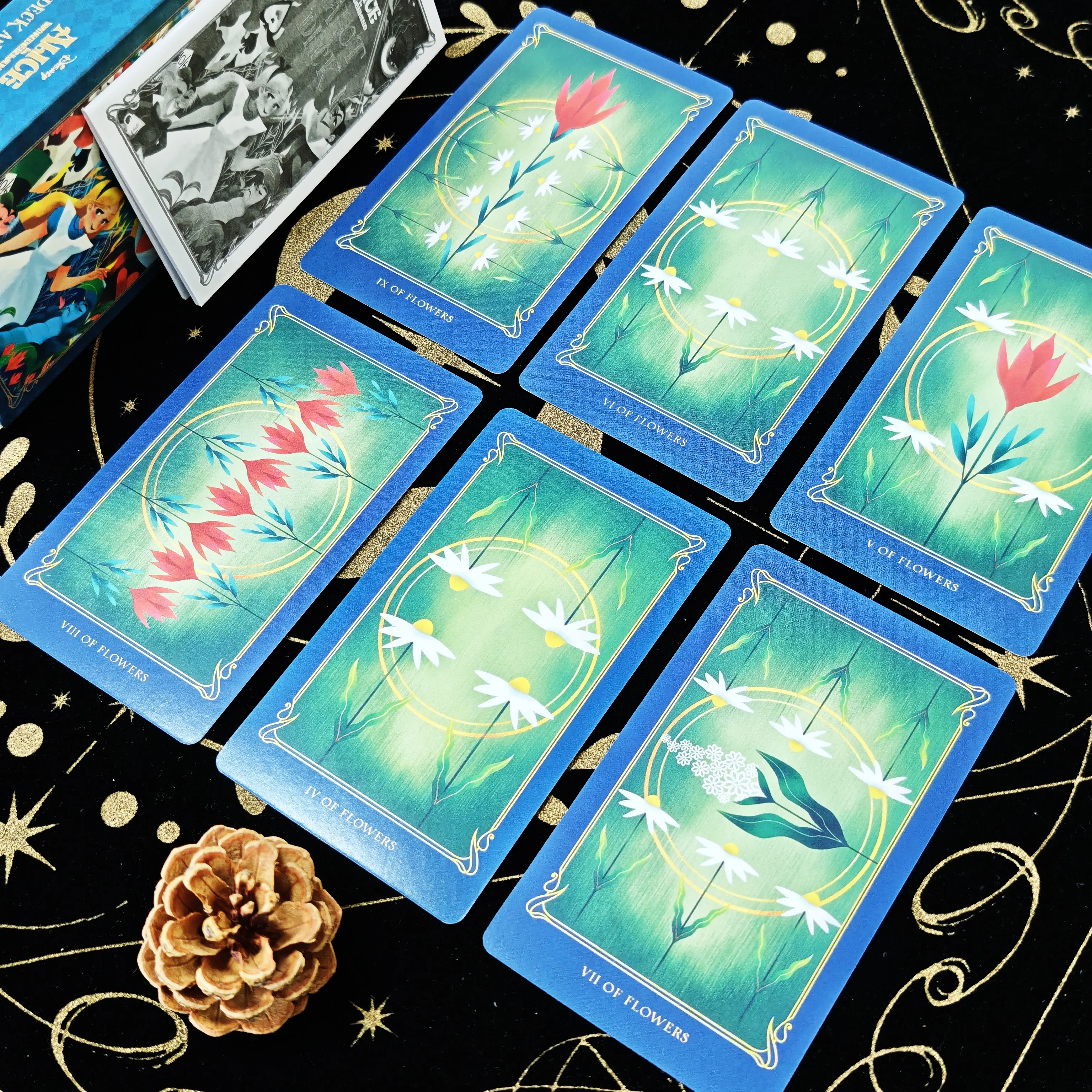 

12x7cm Alice In Wonderland Tarot Deck English Tarot Board Games Divination Fate Home Family Entertainment Games