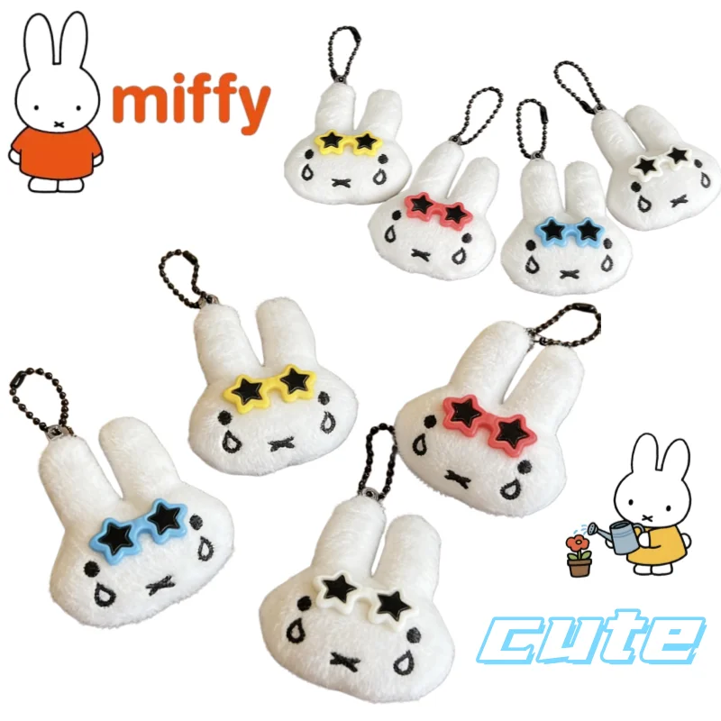 New Creative Miffy Keychain Cute and Cartoon High-Appearance Fashionable Personalized Star Sunglasses Student Backpack Pendant
