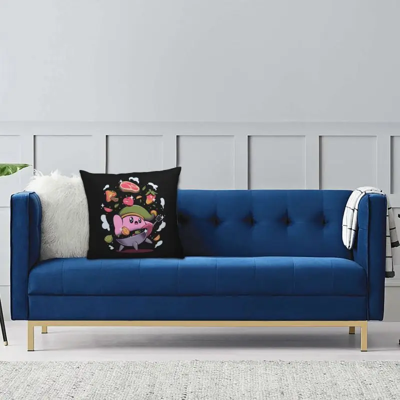 Custom Kirbys Cooking Luxury Throw Pillow Cover Cushions Cover for Sofa view 5