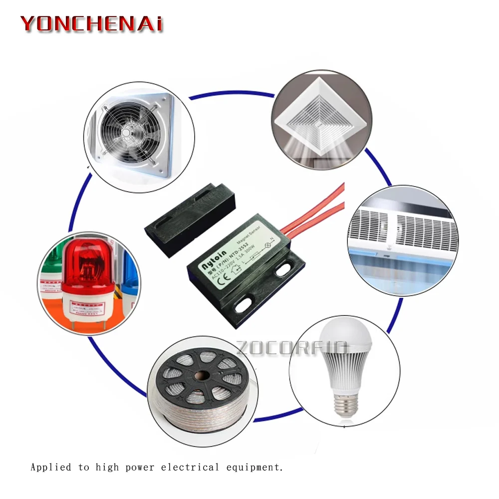 AC220V 300W Magnetic Sensor /Magnetic Reed Switch High Speed Stable Switch Use For High Power Electrical Equipment