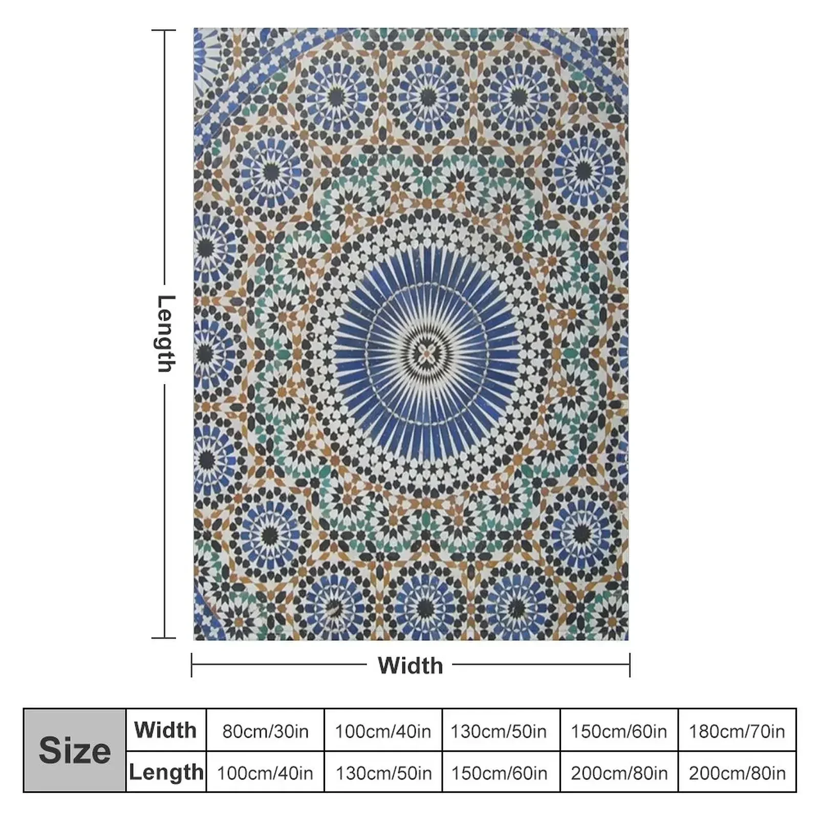 zellige moroccan mosaic tilework, traditional moroccan art Throw Blanket Hair Nap Blankets