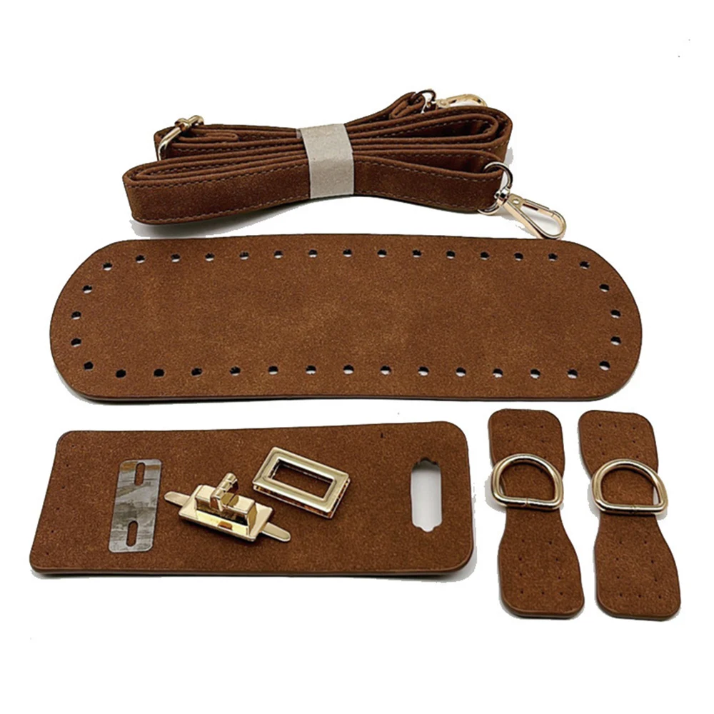 1Set Handmade Handbag Bag Set Leather Bag Bottoms With Hardware Package Accessories DIY Women Backpack HandBag Shloulder Straps