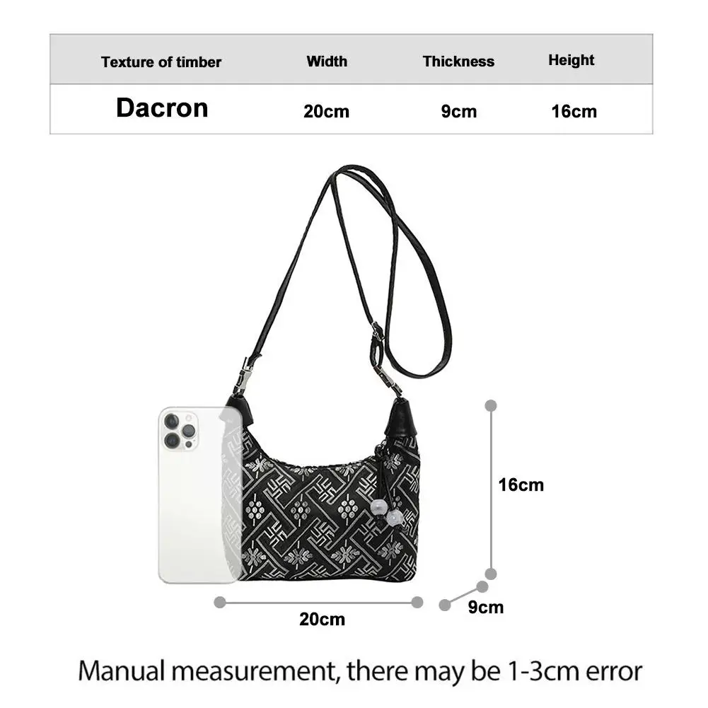 Modna torba na ramię w stylu chińskim, damska torba do pracy, torba crossbody, torba podróżna, prosta, elegancka torebka pod pachę.