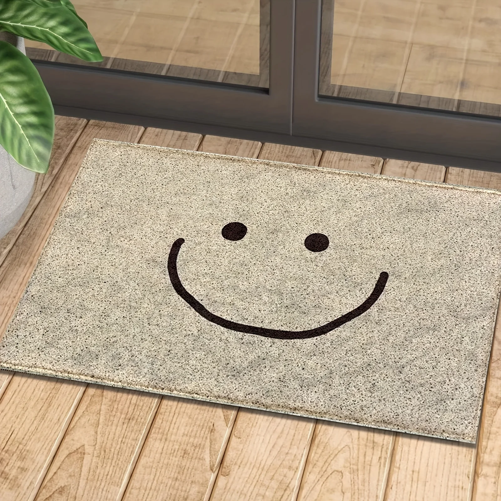 VIKAMA Cartoon Smile Rug for Good Vibes Carpet Funny Doormat Welcome Mat Bathroom Mat Rug For Bedroom Carpet For Live Room Home