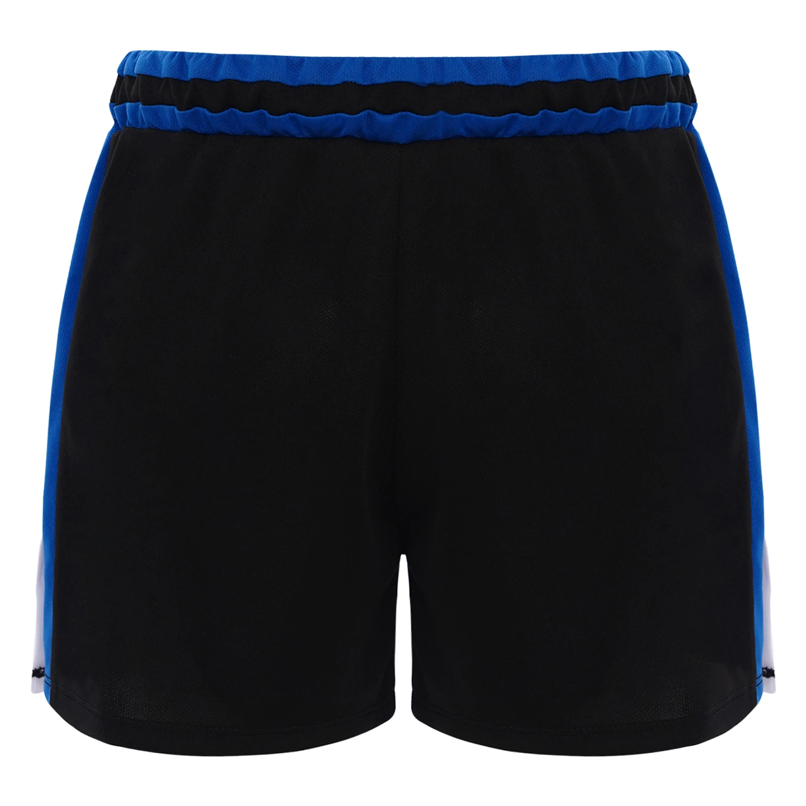 New Kids Tear Away Basketball Shorts Drawstring Elastic Waistband Press Button Side Split Contrast Color Workout Sports Shorts