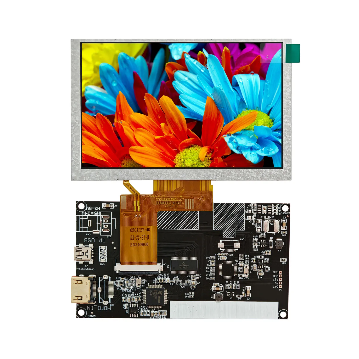 5 بوصة TFT شاشة الكريستال السائل RGB 800x480 لوحة الشاشة 40 دبابيس مع HDMI لوحة للقيادة مصدر إشارة دعم ويندوز التوت بي #1