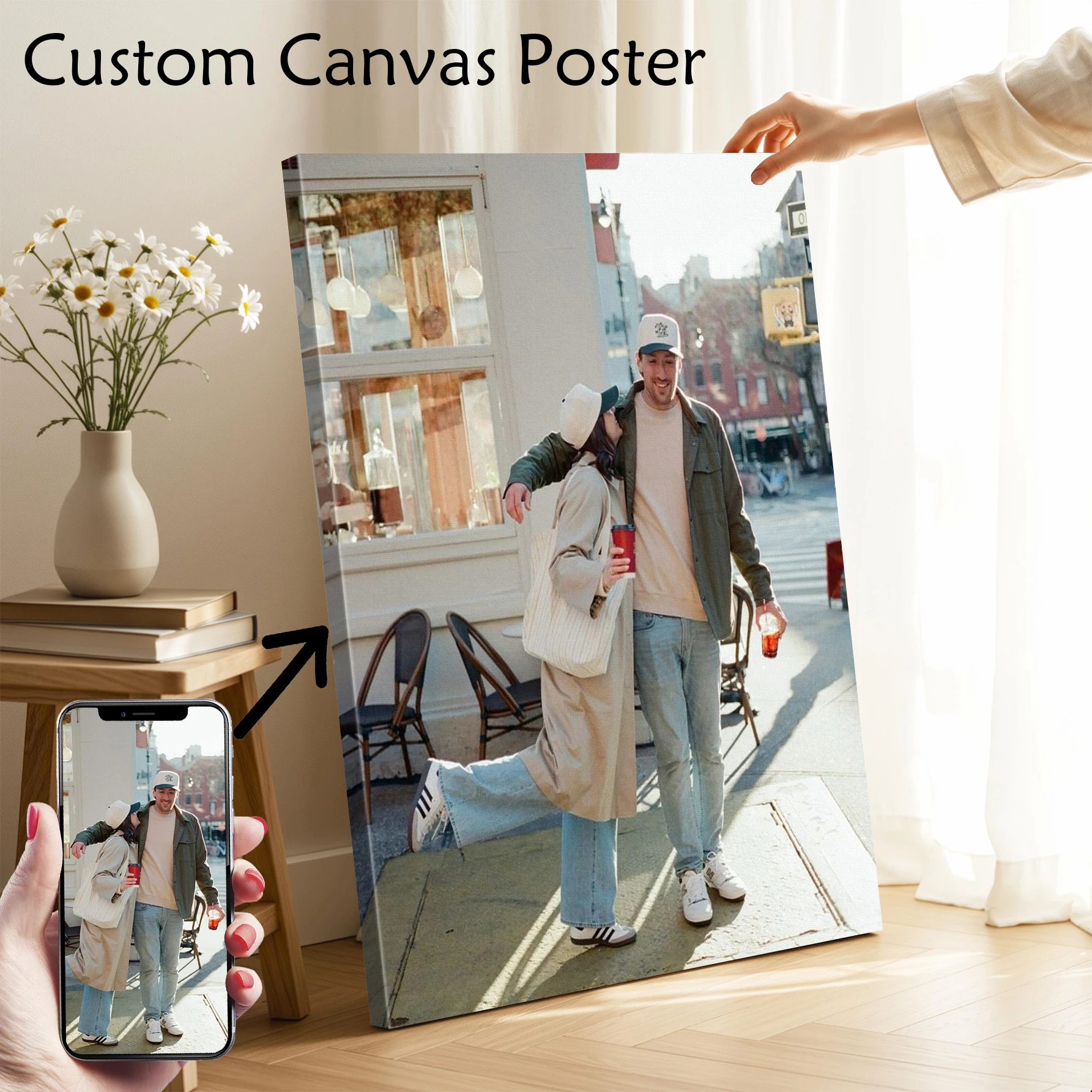 Customized all size canvas print WITH DIY FRAME OR ONLY CANV