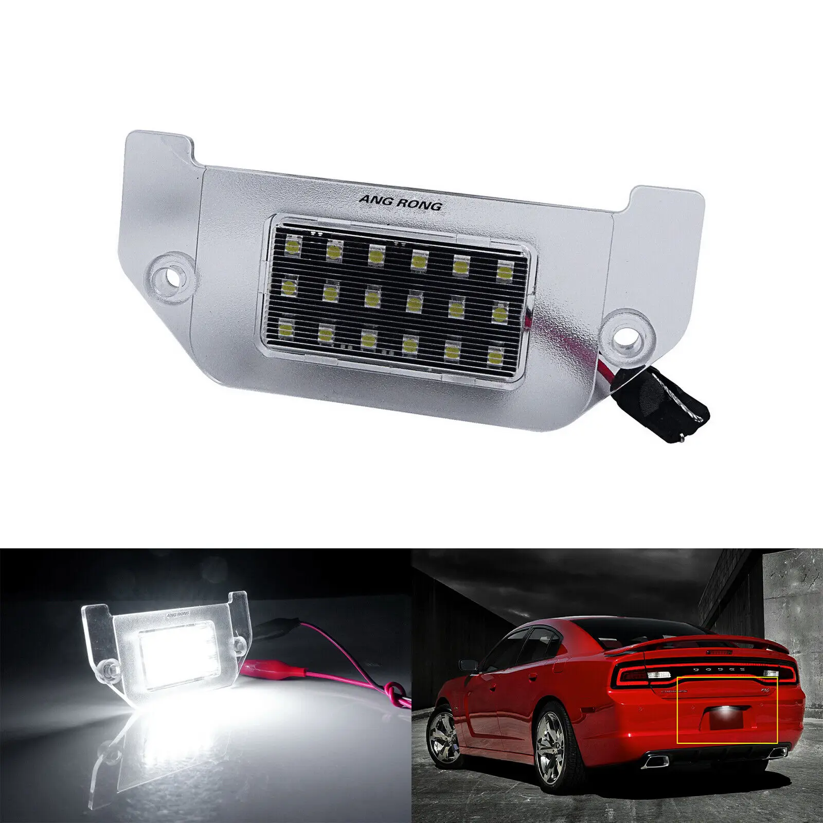 LED License Plate Light Lamp White For Dodge Avenger Challenger Charger 2008-14