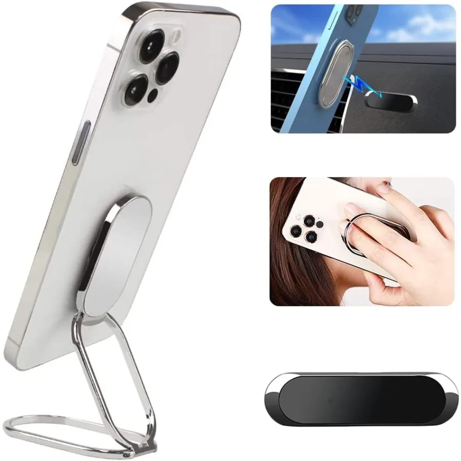 

Phone Ring Holder Finger Kickstand Foldable 360 Rotation Cellphone Grip for Desk Office Desktop Cell Phone Stand Compatible wit