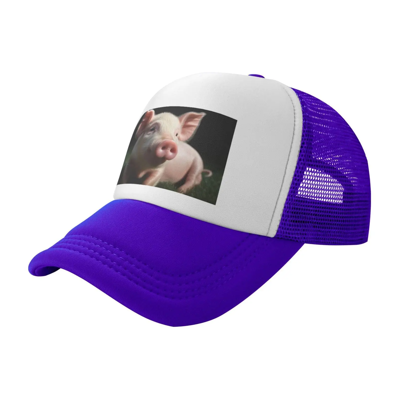 

Trucker Hats Cute Pig Printing Mesh Baseball Cap Trucker Hats Women Man with Adjustable Snapback Strap