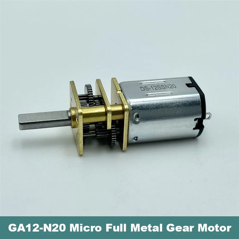 

Micro N20 Full Metal Gearbox Gear Motor DC 3V 5V 6V 32RPM-60RPM Slow Speed Large Torque Gear Ratio 1:298 DIY Toy Robot Smart Car