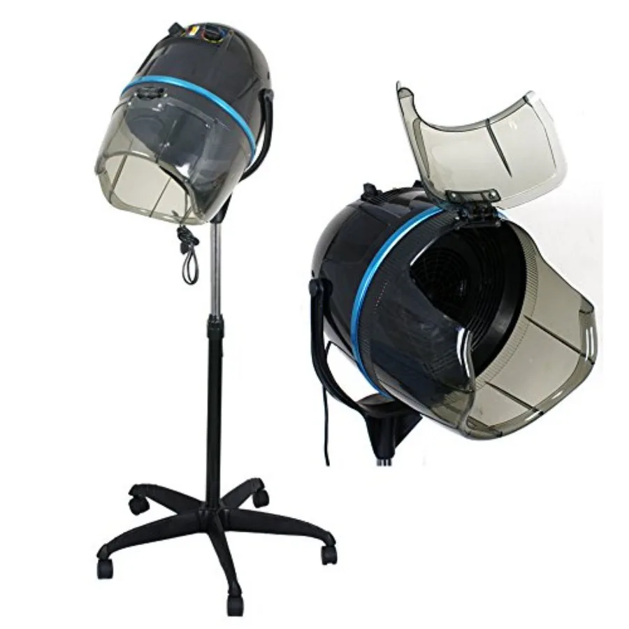 

Professional Height Adjustable Hair Dryer Hooded Floor Standing Bonnet Hair Dryer Stand Up Rolling Base w/Wheels for Beauty Sal